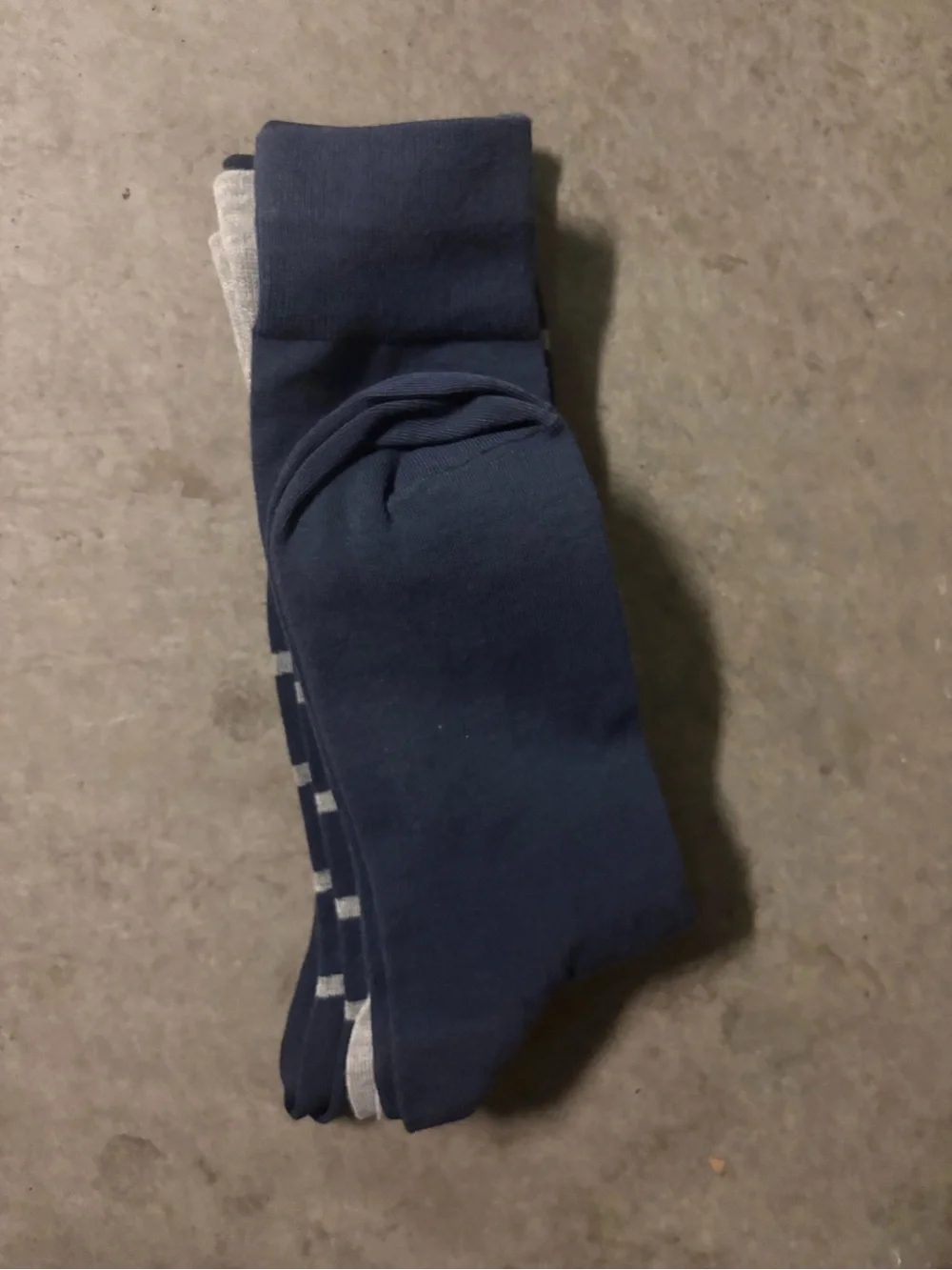 Polo by Ralph Lauren Navy & Light Gray Stripe Dress Socks